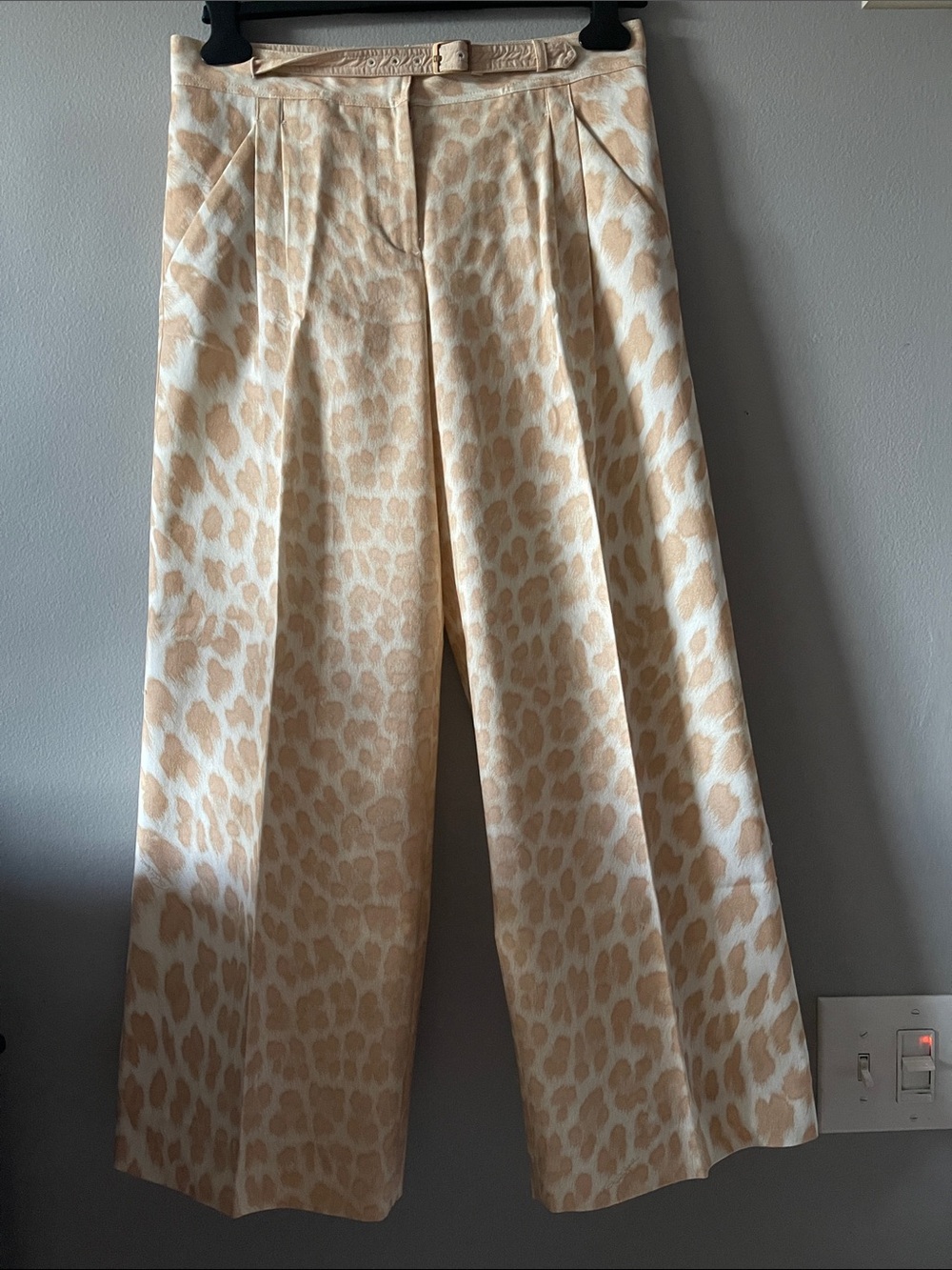 Roberto Cavalli Animal Leopard Print wide leg cropped pants